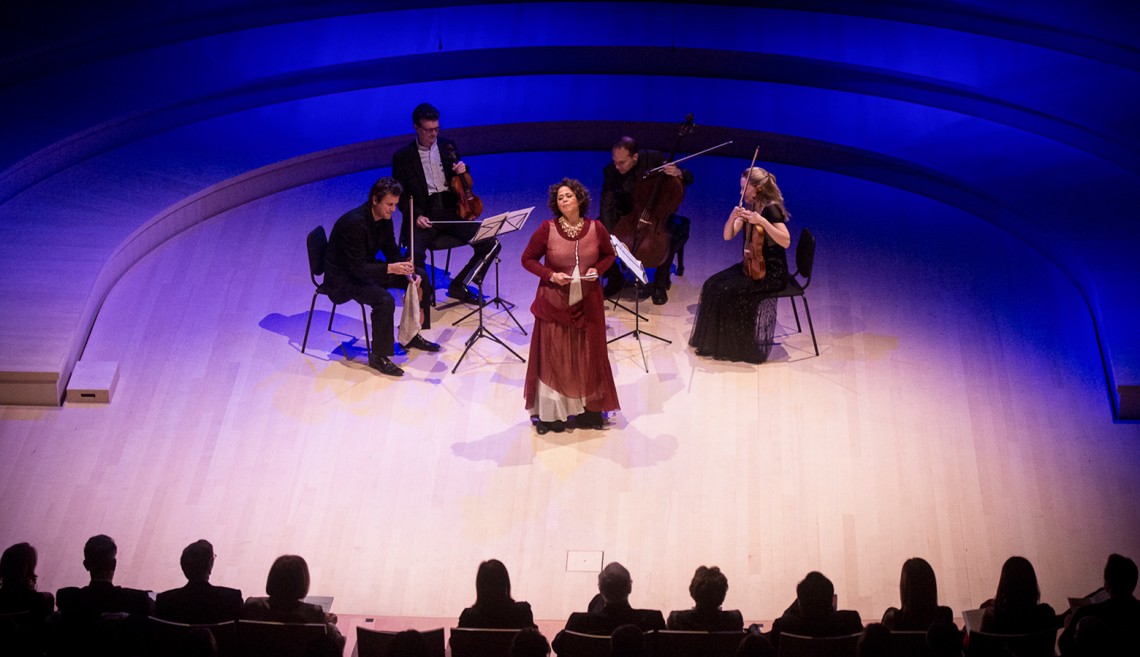 Actor, author and former Stanford faculty member Anna Deavere Smith introduces the St. Lawrence String Quartet on Friday.