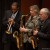 Festival founder Jim Nadel on alto sax on the right, Jazz Day Camp director Kristen Strom on tenor sax, and Geechi Taylor on trumpet performing at "Everything You Wanted to Know About Jazz, But Were Afraid to Ask."