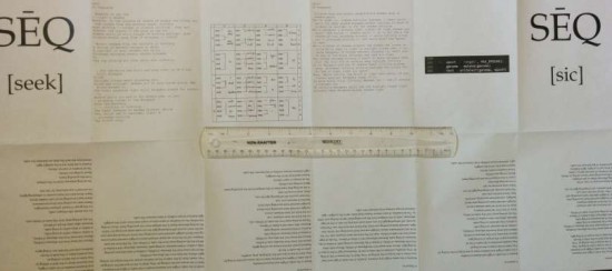 A prototype printing of "SEQ"