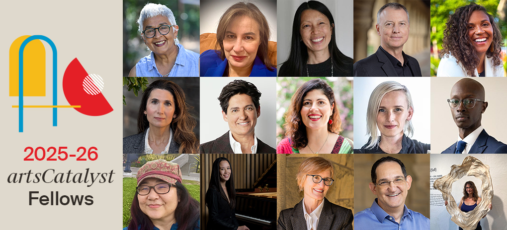 a grid of photos of the fellows with text "2025-26 artsCatalyst Fellows"