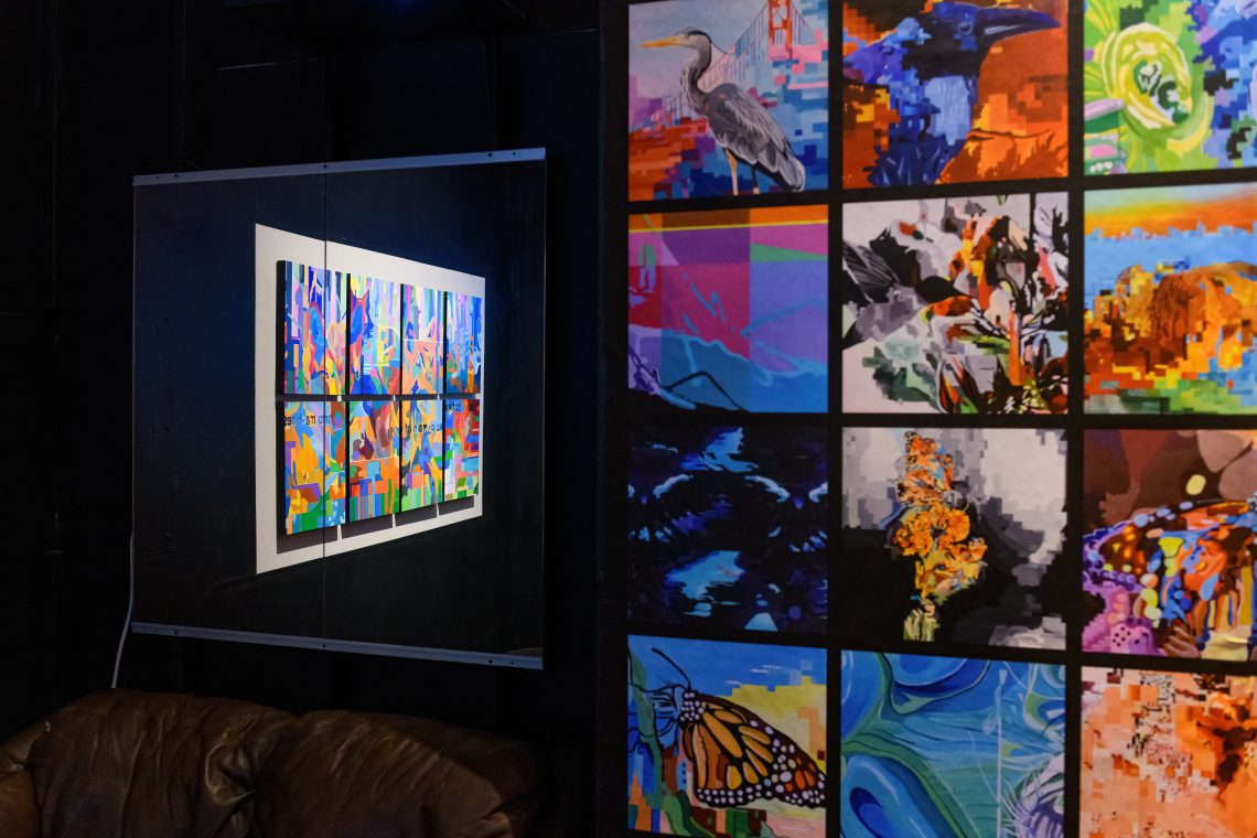 An image depicting two of the art pieces in the exhibition.