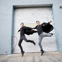 Jason Oremus McLeish (right) performs Hammerstep with Garrett Coleman, a dance style he co-created blending Irish dance, hip-hop, tap, breakdancing, the Brazilian martial art capoeira, and other contemporary forms of movement. | Billy Bustamente