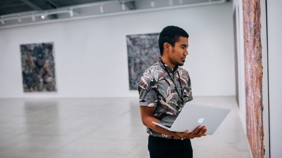 Kevin Chappelle ('19) interning at the Marciano Art Foundation during Summer 2018.