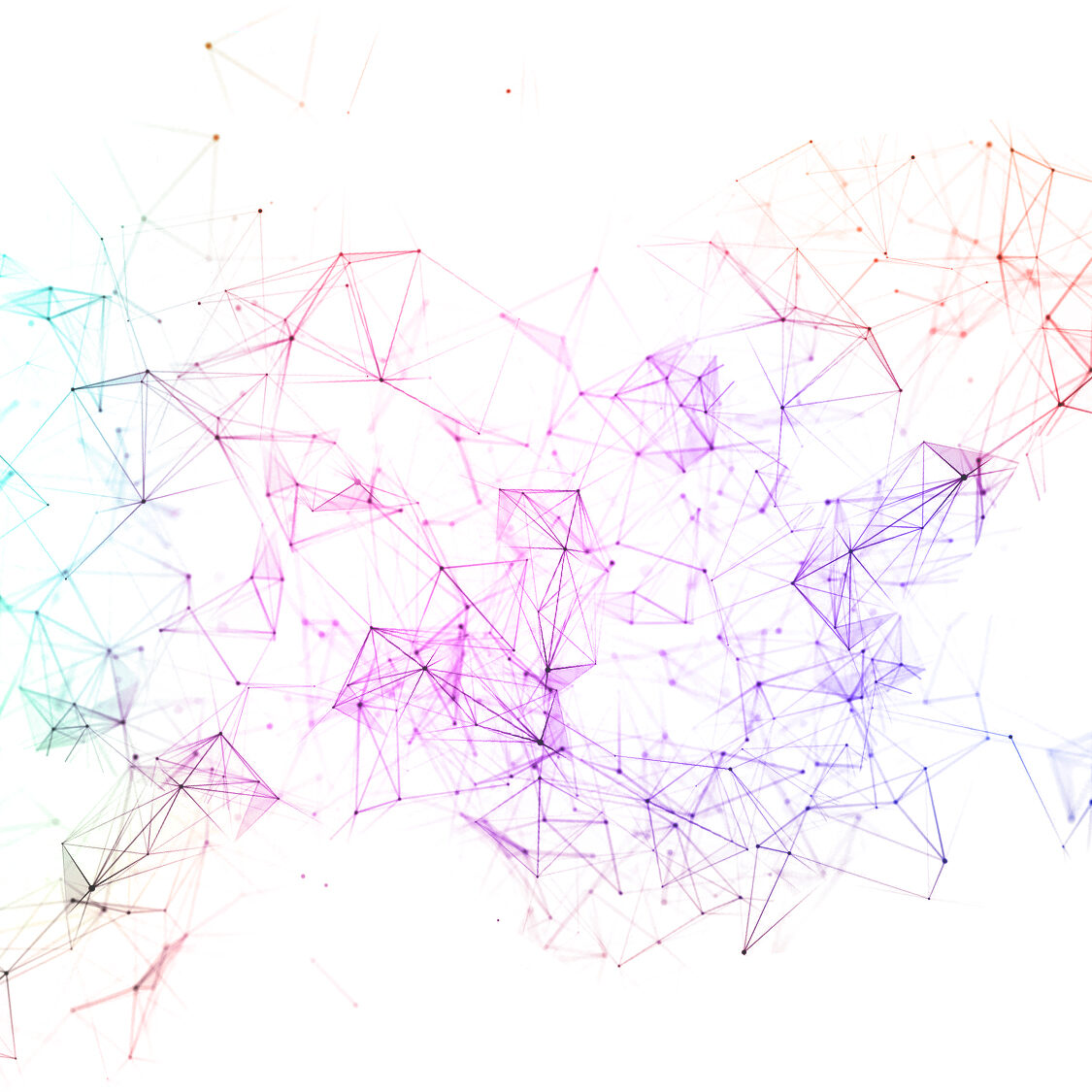 network of brightly colored lines