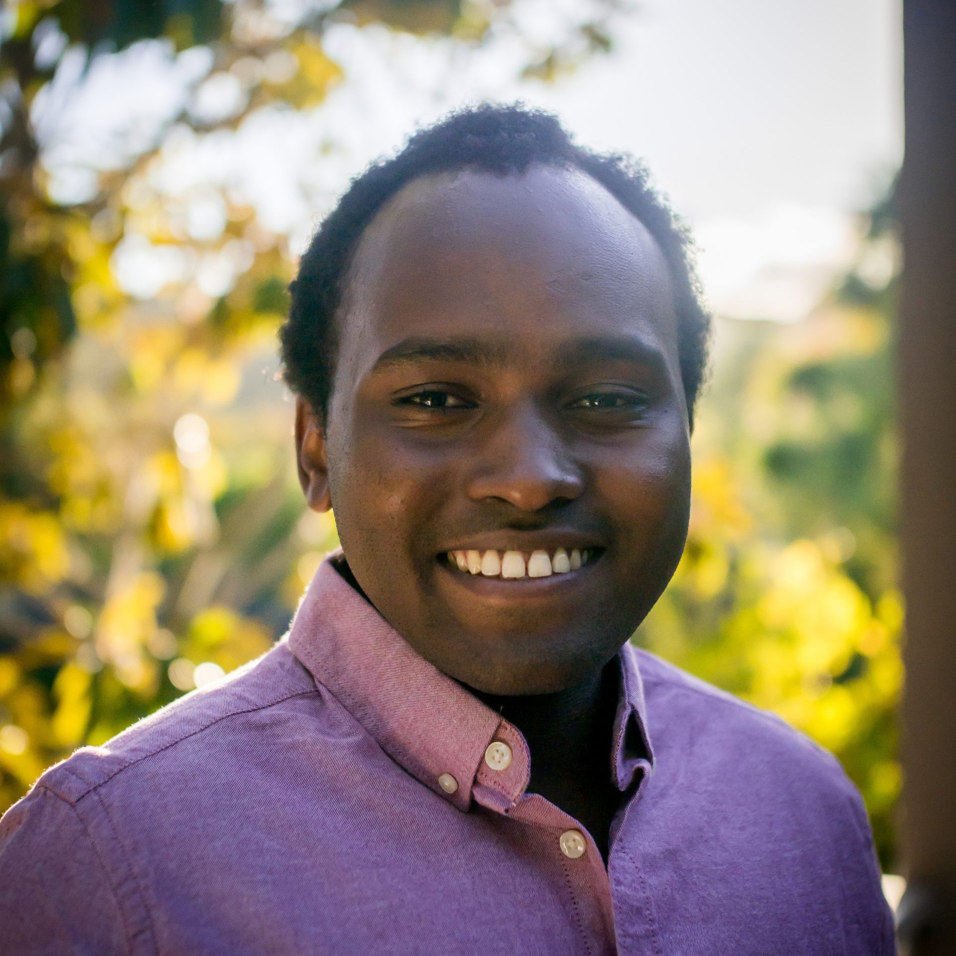 Robert Mungai, Senior Grant 2021 recipient, smiling towards the camera.