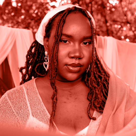 A sepia toned-photo of Ijeoma