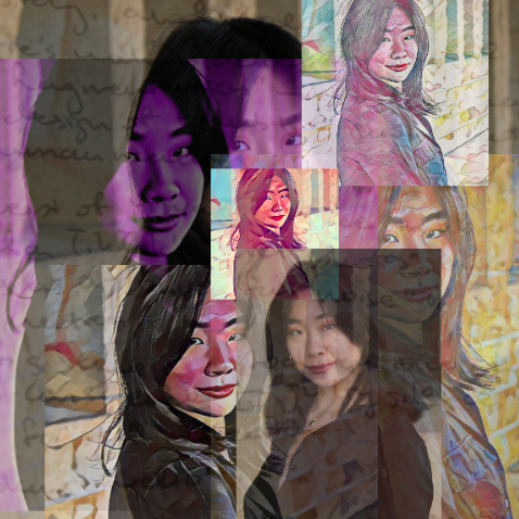 a photo collage of Ana Chen