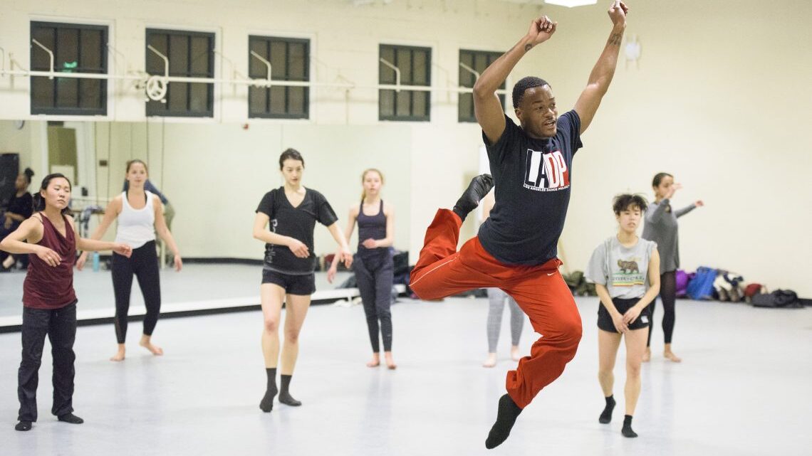 David Freeland of the L.A. Dance Project teaches a masterclass to Stanford students.